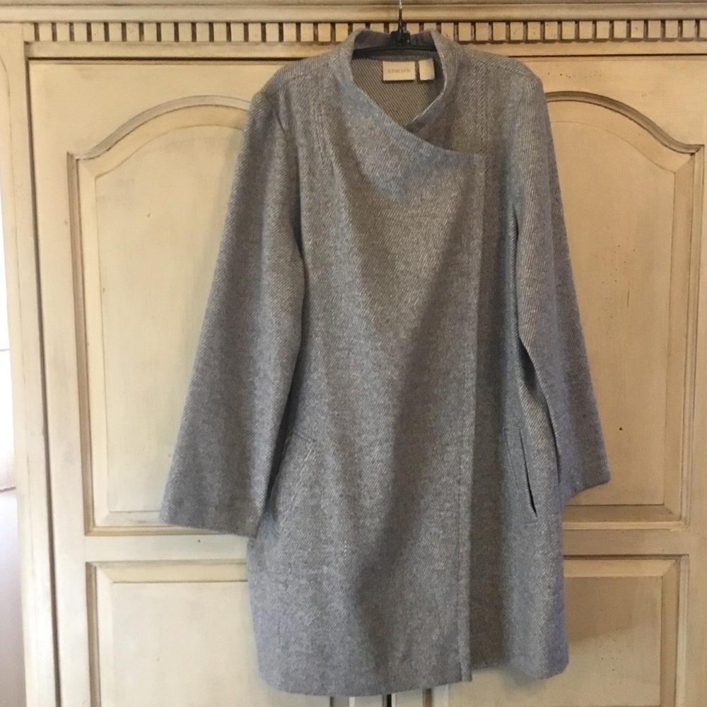 Chico’s Gray Women's Sweater Coat Size 2